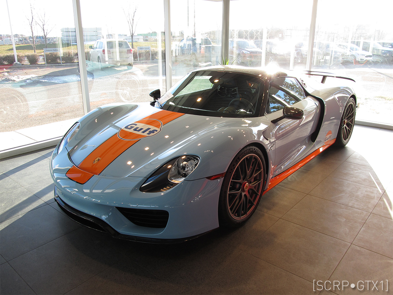 Illustration for article titled Ultra Rare Gulf Livery 918 Spyder w/ Weissach